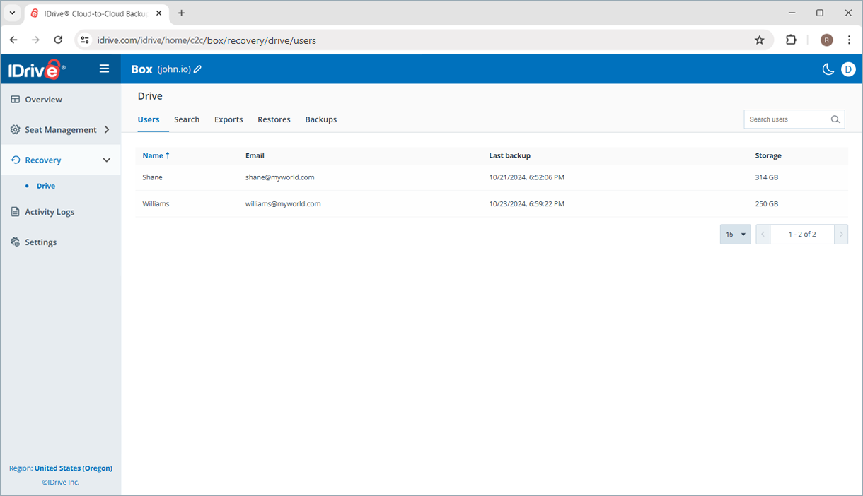 Managment console