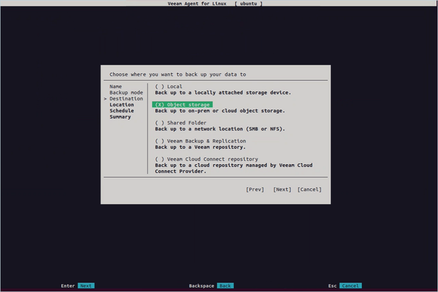 IDrive e2 with Veeam Standalone Linux