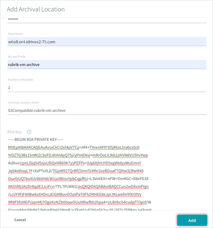 IDrive e2 with rubrik