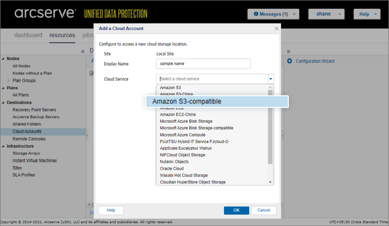 Storage Service set to Amazon S3-compatible