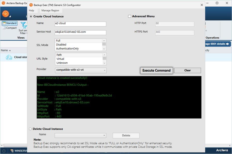 Execute Command in Configurator