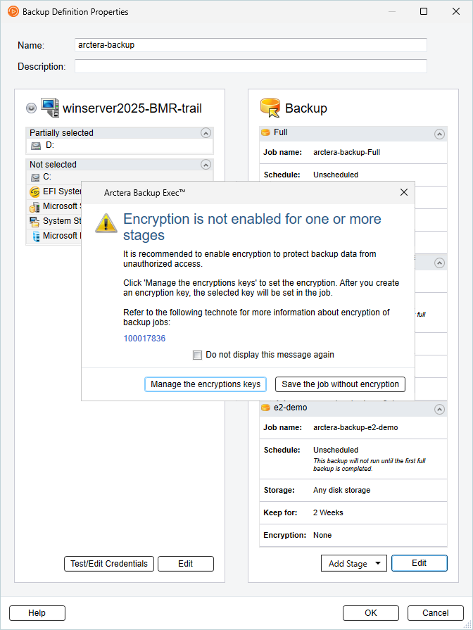 Set Encryption Based on Requirement