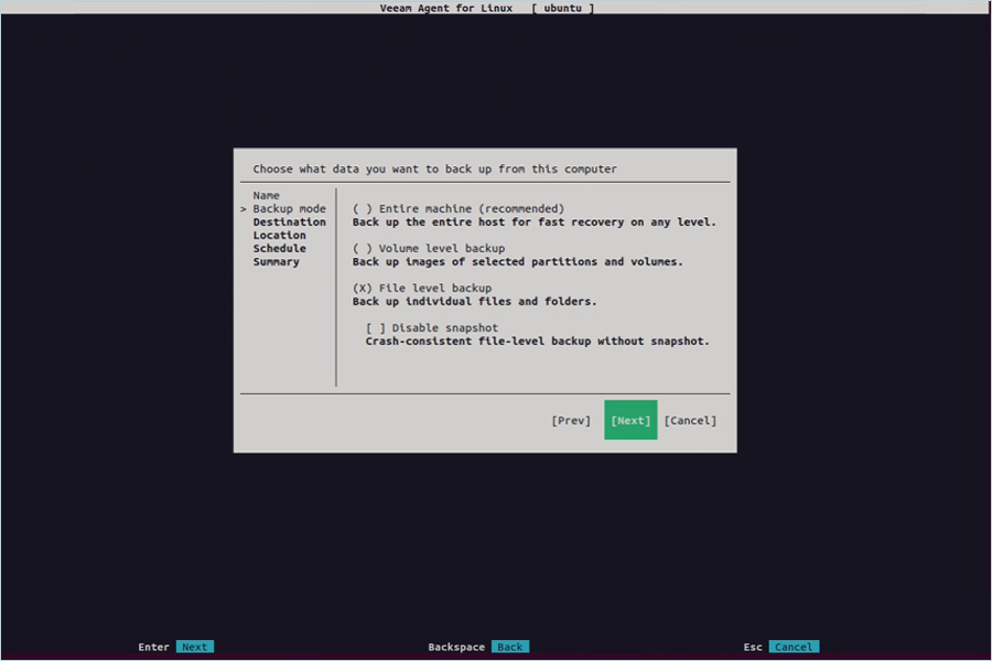 IDrive e2 with Veeam Standalone Linux