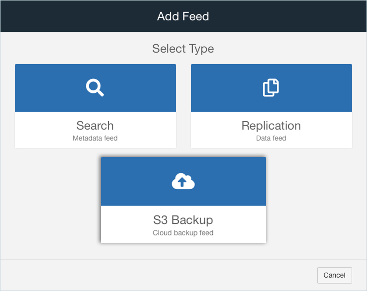 Choose S3 Backup