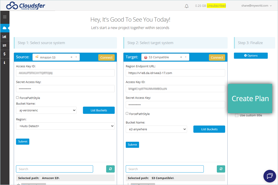 Click Create Plan