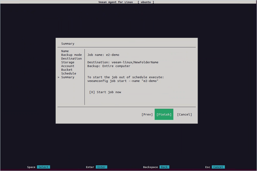 IDrive e2 with Veeam Standalone Linux