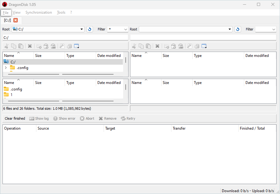 Click on File menu