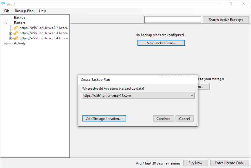 Create Backup Plan