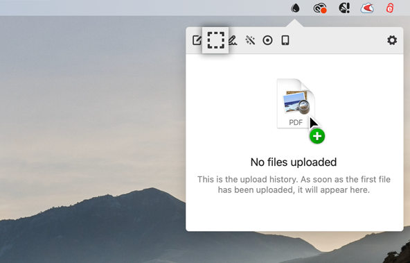 Capture screenshot button