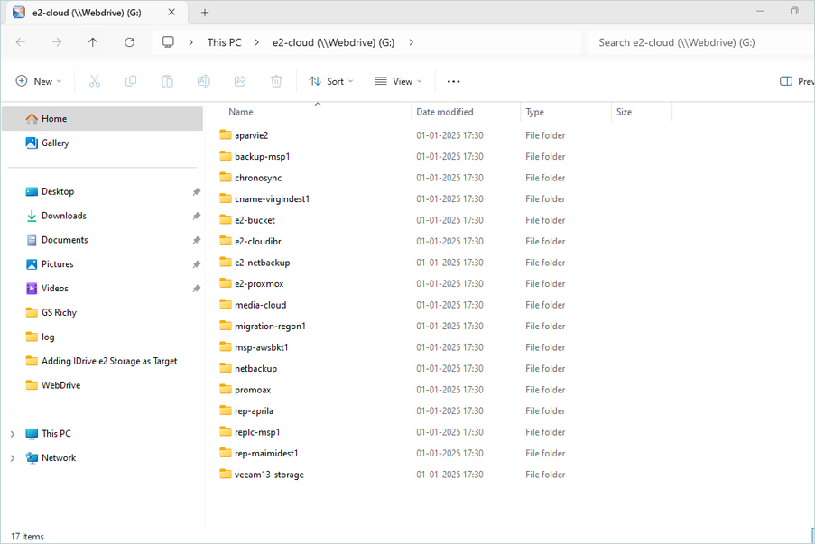 IDrive e2 with WebDrive