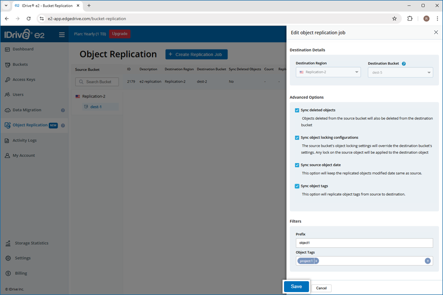 Activate and Manage Replication