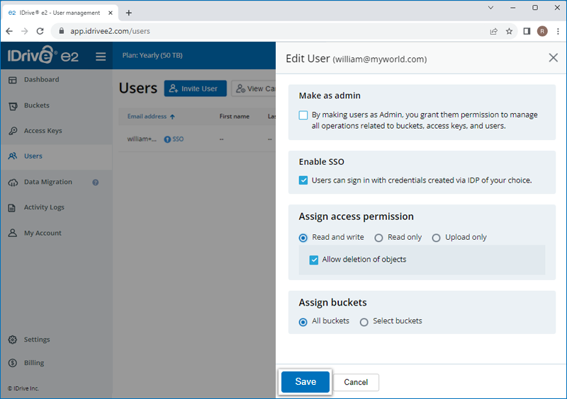 Enable SSO for existing users