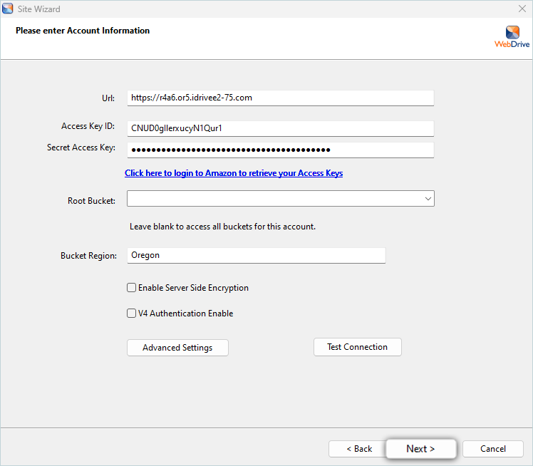 IDrive e2 with WebDrive