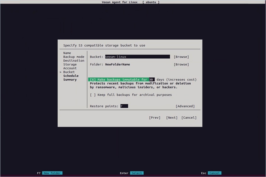 IDrive e2 with Veeam Standalone Linux
