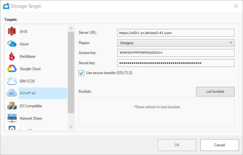 Milestone XProtect integration with IDrive e2 cloud storage