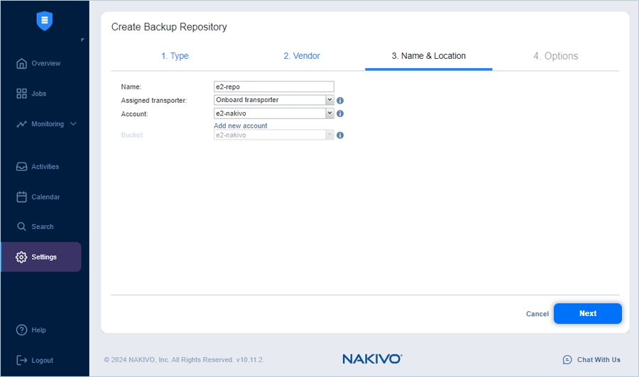 IDrive e2 with nakivo backup