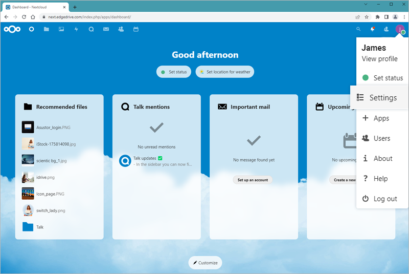 IDrive e2 with nextcloud