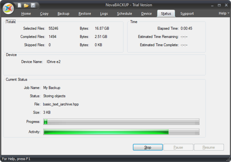 IDrive e2 with nova backup