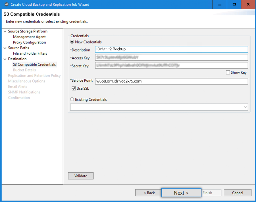 IDrive e2 with peer global file service