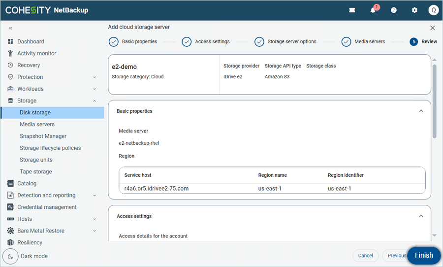 Review the Summary and click Finish