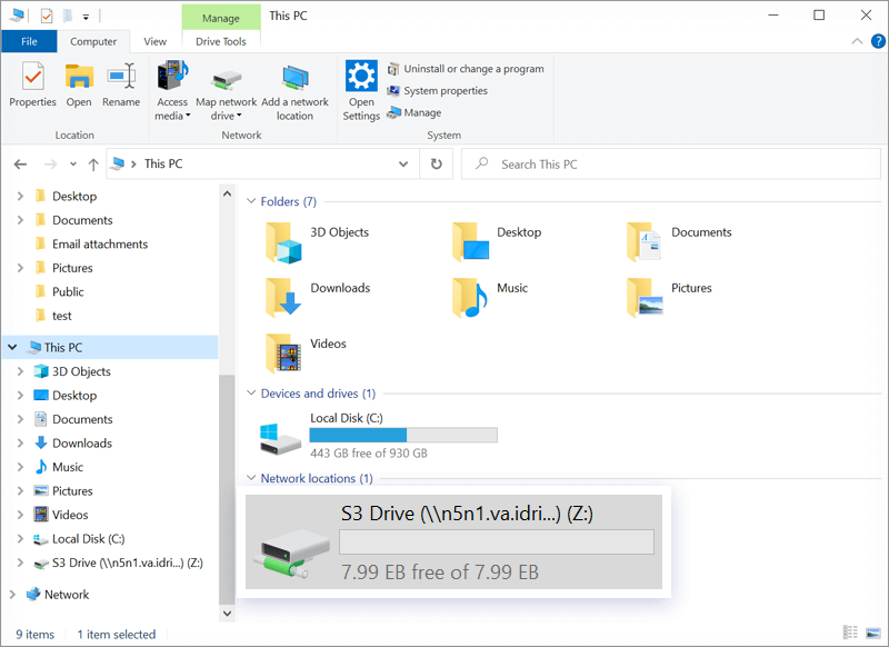 IDrive e2 with nsoftware s3drive
