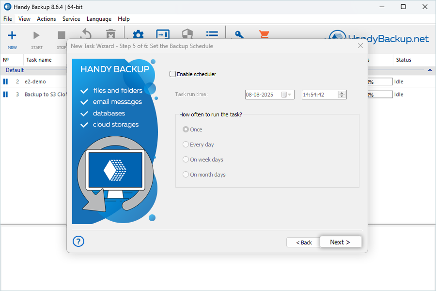 IDrive e2 with handy backup