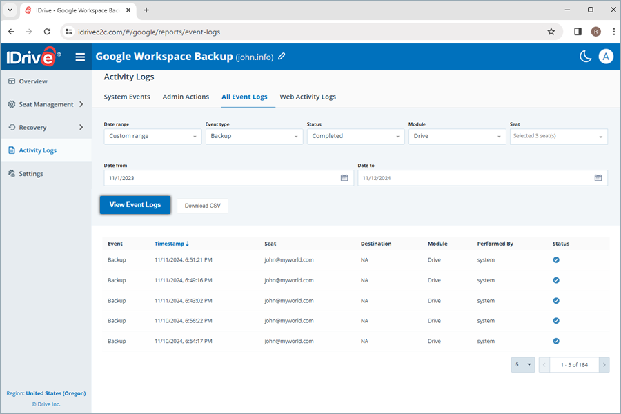  view client wise status