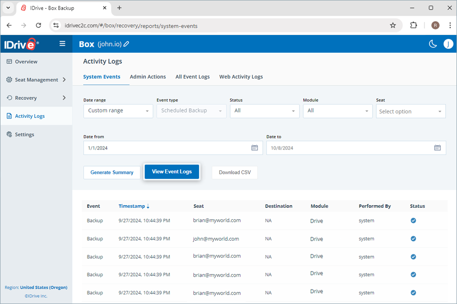  view client wise status