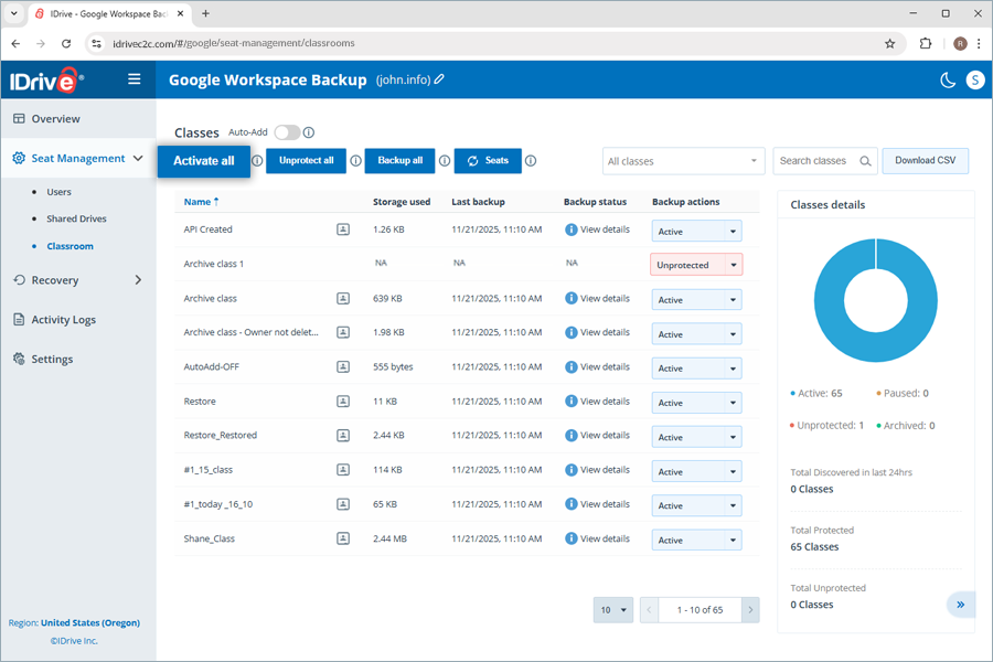  view client wise status