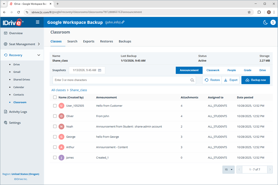  view client wise status