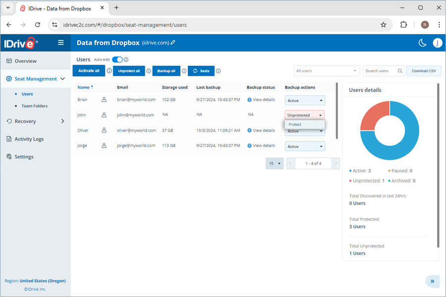  view client wise status