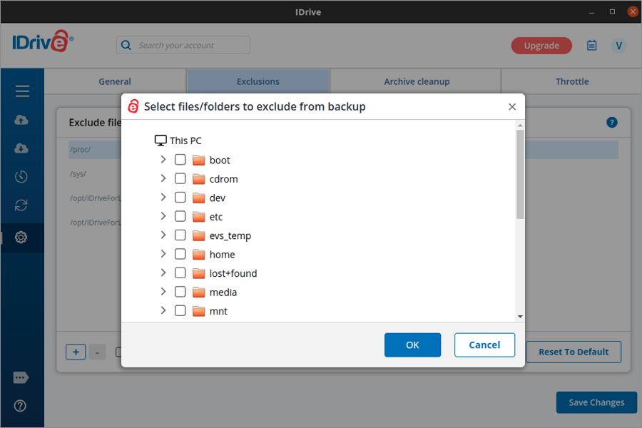 Exclusion popup