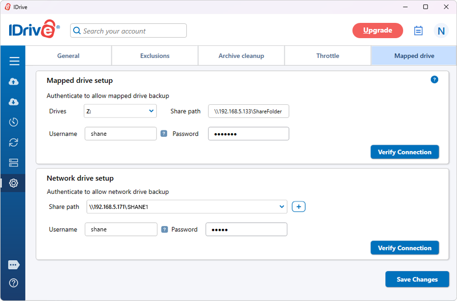 Mapped Drive Backup