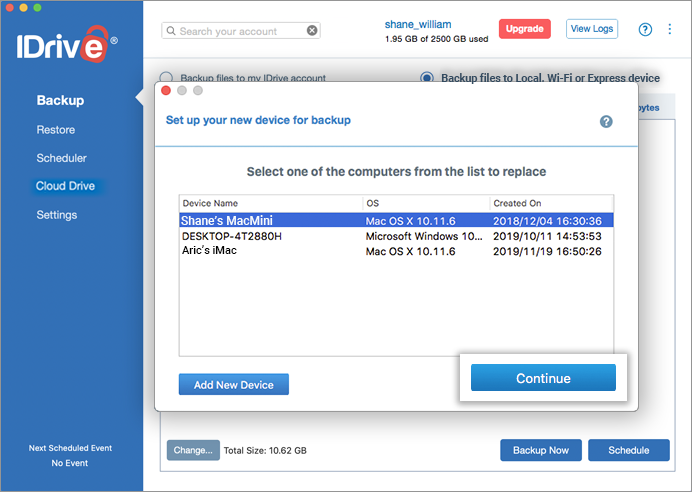 IDrive for Mac